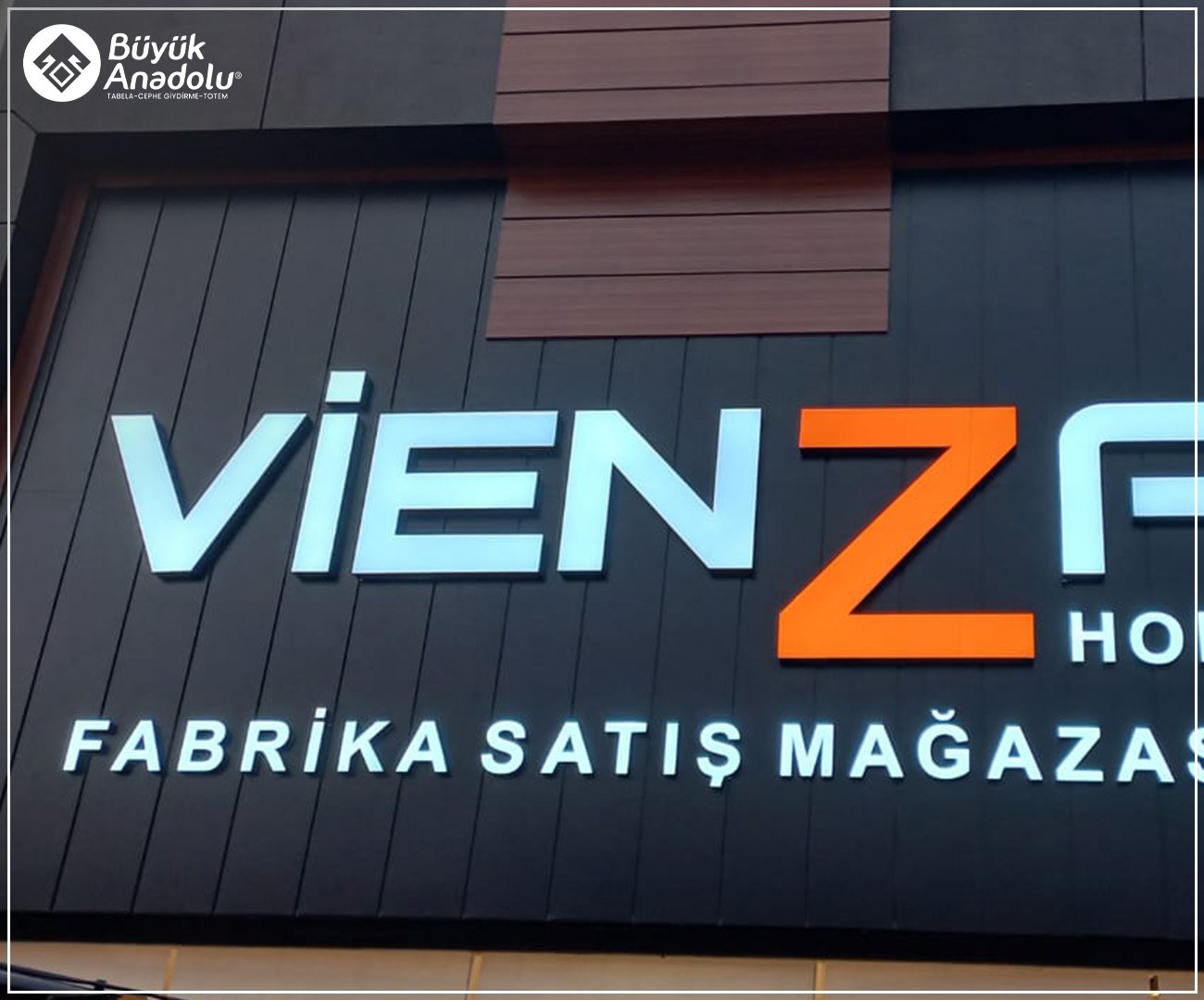 Işıklı Kutu Harf uygulama örneği
