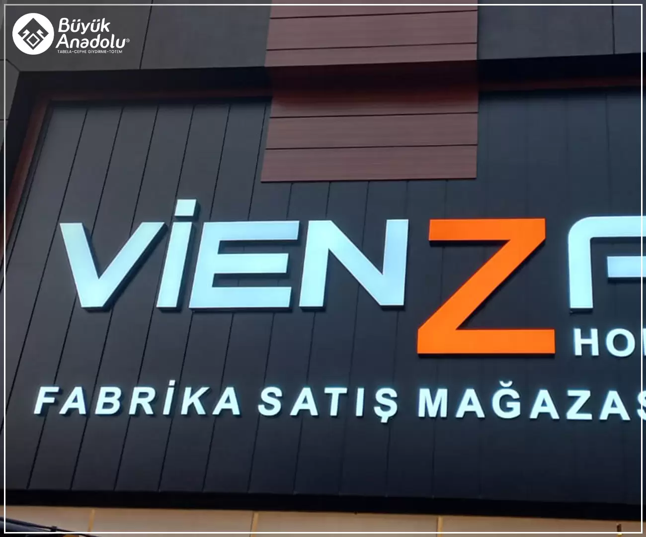 Vien Hotel fabrika satış mağazası için uygulanan ışıklı reklam tabelası