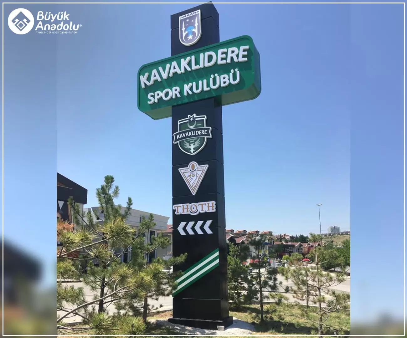 Küçük totem tabela tasarım detayları